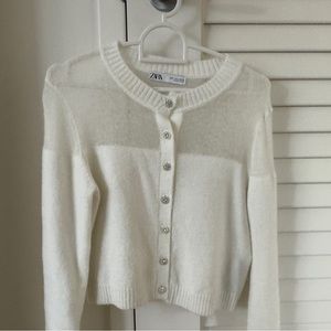 zara sheer sweater